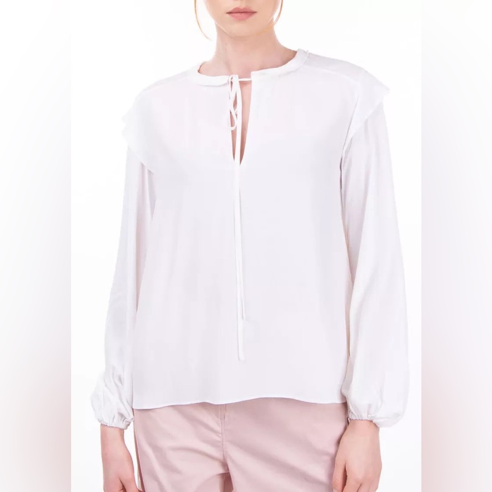 Maje Tie Neck Blouse Size 36 Small